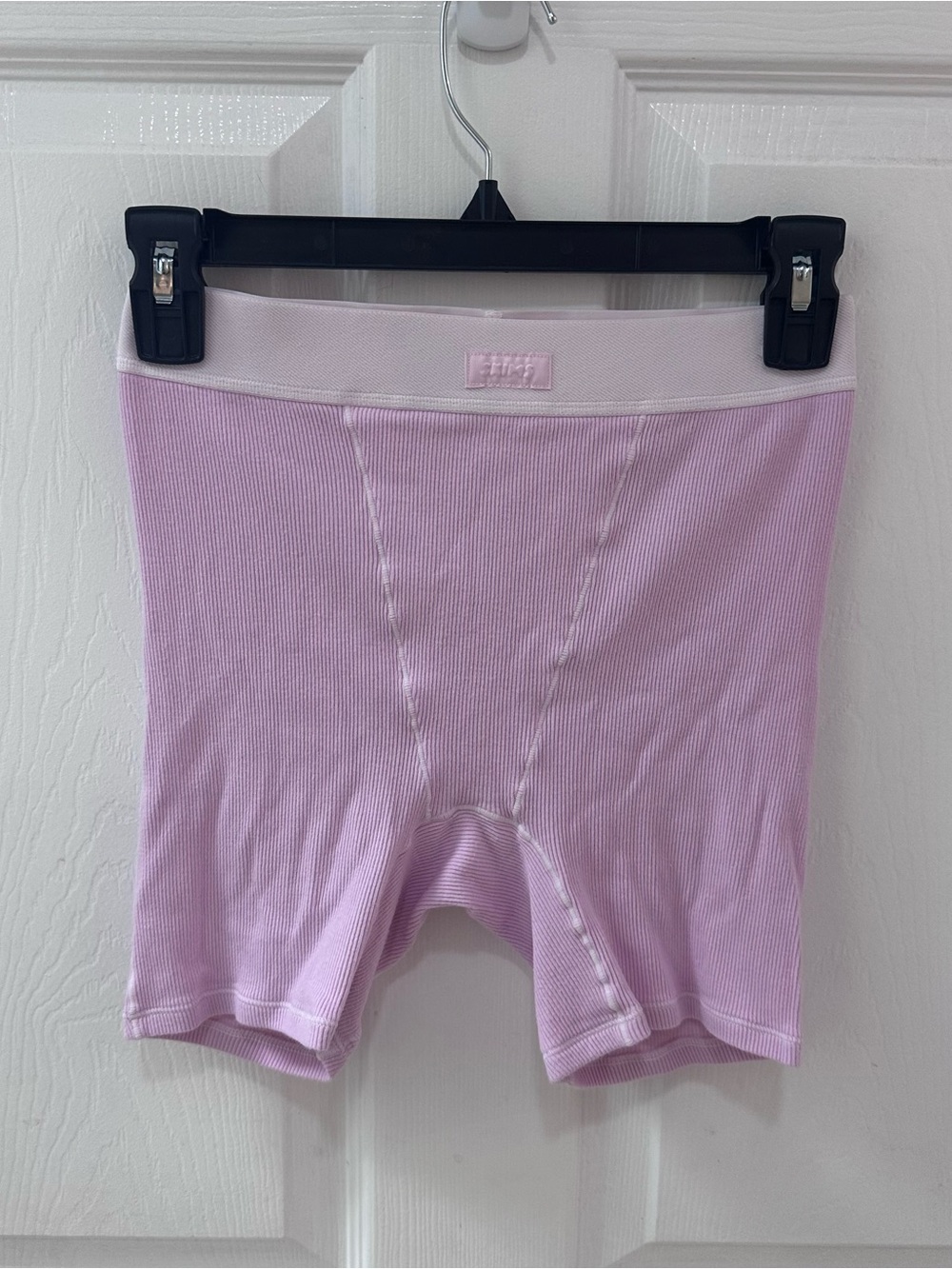 SKIMS Cotton Rib Boxers Size Small Light Pink Loungewear